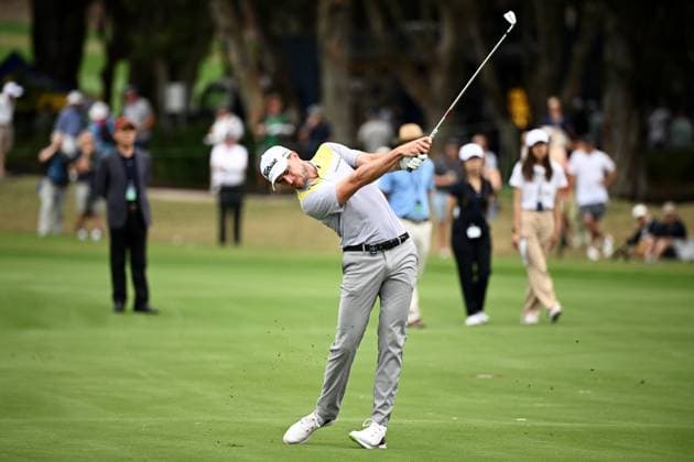 GOLF AUSTRALIAN OPEN, Laurie Canter of England plays a shot on the 1st fairway during Round 3 of the Australian Open 2023 at the Australian Golf Club in Sydney, Saturday, December 2, 2023. ( NO ARCHIVING, EDITORIAL USE ONLY, NO USE IN BOOKS WITHOUT CONSENT SYDNEY NEW SOUTH WALES AUSTRALIA  Copyright: xDANxHIMBRECHTSx 20231202001872588621