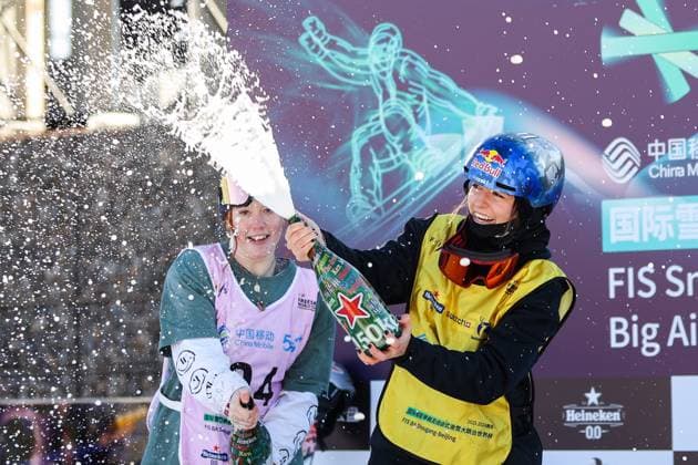 Snowboard, FIS WC Big Air in Beijing, award ceremony