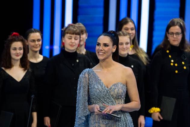 Esther Sedlaczek Germany, Presenter , GER, UEFA Euro 2024 Final Draw, Draw Elbphilharmonie Hamburg, 02 12 2023 GER, UEFA Euro 2024 Final Draw, Draw Elbphilharmonie Hamburg, 02 12 2023 Hamburg Copyright: xEibner-Pressefoto Memmlerx EP_MMR