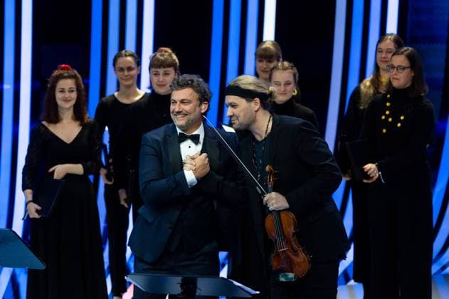 Jonas Kaufmann opera singer, musician , David Garrett violinist, musician with three ensembles of the German Music Council, GER, UEFA Euro 2024 Final Draw, Draw Elbphilharmonie Hamburg, 02 12 2023 GER, UEFA Euro 2024 Final Draw, Draw Elbphilharmonie Hamburg, 02 12 2023 Hamburg Copyright: xEibner-Pressefoto Memmlerx EP_MMR