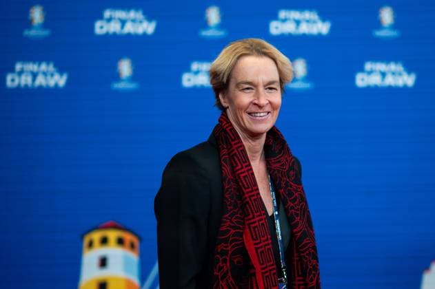 Martina Voss Tecklenburg Germany, former national coach , Arrival at the red carpet, GER, UEFA Euro 2024 Final Draw, Draw Elbphilharmonie Hamburg, 02 12 2023 GER, UEFA Euro 2024 Final Draw, Draw Elbphilharmonie Hamburg, 02 12 2023 Hamburg Copyright: xEibner-Pressefoto Memmlerx EP_MMR