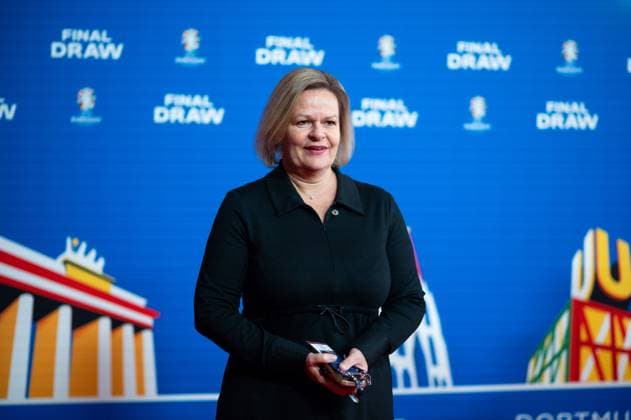 Nancy Faeser Germany, SPD Minister of the Interior , Arrival at the red carpet, GER, UEFA Euro 2024 Final Draw, Draw Elbphilharmonie Hamburg, 02 12 2023 GER, UEFA Euro 2024 Final Draw, Draw Elbphilharmonie Hamburg, 02 12 2023 Hamburg Copyright: xEibner-Pressefoto Memmlerx EP_MMR