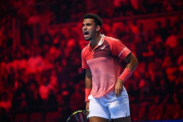 Medjedovic Wins Next Gen ATP, Tennis Herren Finals - Jeddah Arthur Fils (FRA) during the final at the 2023 Next Gen ATP Finals in Jeddah, SAUDI ARABIA, on December 2, 2023. Photo by Corinne Dubreuil ABACAPRESS.COM Jeddah Saudi Arabia  Copyright: xDubreuilxCorinne ABACAx