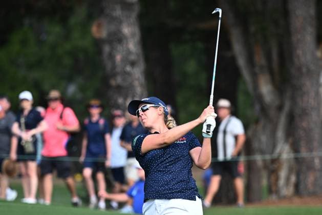GOLF AUSTRALIAN OPEN, Ashleigh Buhai of South Africa on the fairway of the 18th during the Women?s Australian Open 2023 at the Australian Golf Club in Sydney, Sunday, December 3, 2023. ( NO ARCHIVING, EDITORIAL USE ONLY, NO USE IN BOOKS WITHOUT CONSENT SYDNEY NEW SOUTH WALES AUSTRALIA  Copyright: xDANxHIMBRECHTSx 20231203001872993581