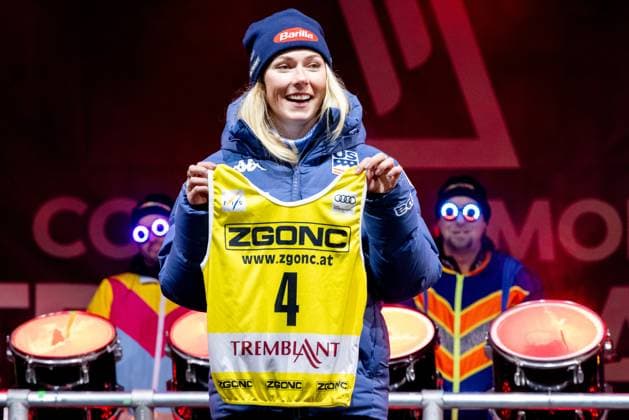 ALPINE SKIING - FIS WC Mont-Tremblant MONT-TREMBLANT,CANADA,02.DEC.23 - ALPINE SKIING - FIS World Cup, giant slalom, ladies, bib draw. Image shows Mikaela Shiffrin (USA).  GEPAxpictures xMaticxKlansek