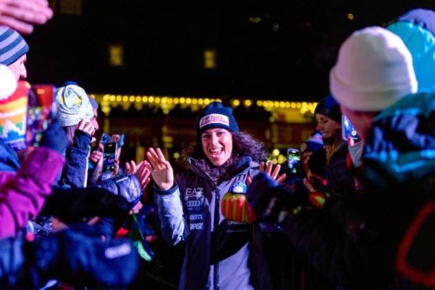 Alpine skiing, WC Mont Tremblant, womens giant slalom, award ceremony