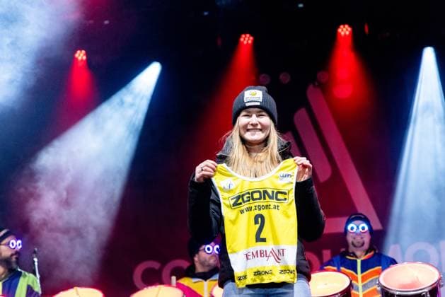 ALPINE SKIING - FIS WC Mont-Tremblant MONT-TREMBLANT,CANADA,02.DEC.23 - ALPINE SKIING - FIS World Cup, giant slalom, ladies, bib draw. Image shows Valerie Grenier (CAN).  GEPAxpictures xMaticxKlansek