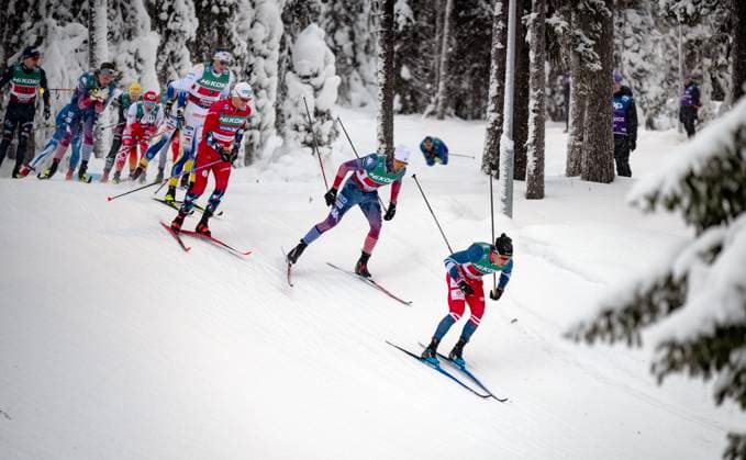 Sport Themen der Woche KW48 Sport Bilder des Tages GÄLLIVARE 20231203 Täten i herrarnas stafett 4x7,5 km vid världscuptävlingarna i längdskidakning i Gällivare. Gällivare Sverige x9110x *** GÄLLIVARE 20231203 Leading the mens 4x7.5 km relay at the World Cup cross-country skiing competition in Gällivare Gällivare Sweden x9110x  Copyright: xUlfxPalm TTx VÄRLDSCUP LÄNGDSKIDOR GÄLLIVARE 2023
