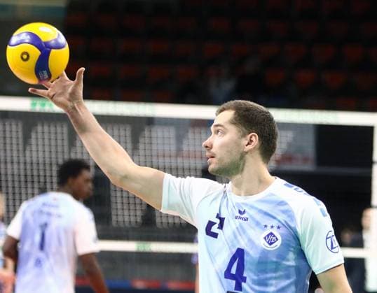 Tim PETER Friedrichshafen , He Volleyballl, Bundesliga, 2023 24, WWK Volleys Herrsching vs VfB Friedrichshafen, 03 12 23 BMW Park, Munich, Copyright: WolfgangxFehrmann