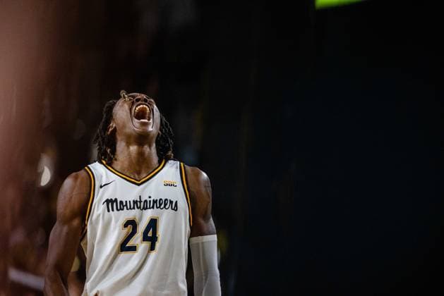 Sport Themen der Woche KW48 Sport Bilder des Tages December 3, 2023: Appalachian State Mountaineers forward TreVon Spillers (24) celebrates during the second half against the Auburn Tigers in the NCAA, College League, USA basketball matchup at Holmes Center in Boone, NC. ( CSM) Boone United States - ZUMAc04_ 20231203_zma_c04_053 Copyright: xScottxKinserx