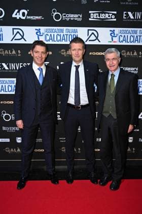 Milan, Red carpet Great football gala - AIC Milan, Red carpet Gran gala del calcio - AIC In the photo: Rocchi Gianluca, Daniele Orsato Milan Italy  Copyright: xIPA ABACAx