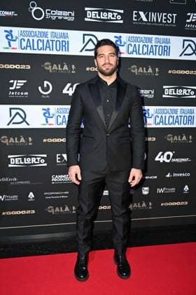 Milan, Red carpet Great football gala - AIC Milan, Red carpet Gran gala del calcio - AIC In the photo: Alvise Rigo Milan Italy  Copyright: xIPA ABACAx