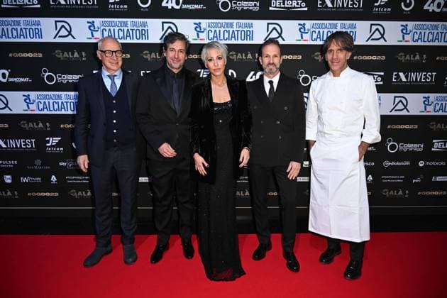 Milan, Red carpet Gran gala del calcio - AIC In the photo: Demetrio Albertini, Malika Ayane, Davide Oldani  Copyright: xManuelexMangiarottix xipa-agencyx xMangiarotti Terenghix 0371636749st