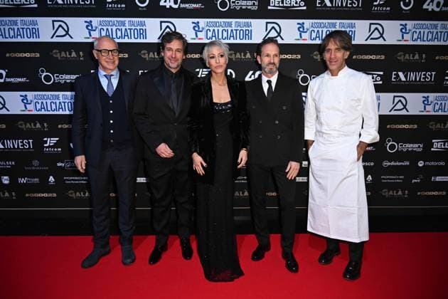 Milan, Red carpet Gran gala del calcio - AIC In the photo: Demetrio Albertini, Malika Ayane, Davide Oldani  Copyright: xManuelexMangiarottix xipa-agencyx xMangiarotti Terenghix 0371636883st