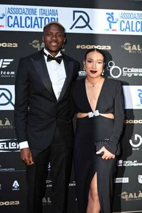 Milan, Red carpet Great football gala - AIC Milan, Red carpet Gran gala del calcio - AIC In the photo: Victor James Osimhen Milan Italy  Copyright: xIPA ABACAx
