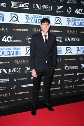 Milan, Red carpet Great football gala - AIC Milan, Red carpet Gran gala del calcio - AIC In the photo: Alessandro Bastoni Milan Italy  Copyright: xIPA ABACAx