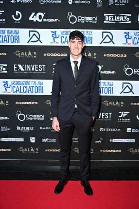 Milan, Red carpet Great football gala - AIC Milan, Red carpet Gran gala del calcio - AIC In the photo: Alessandro Bastoni Milan Italy  Copyright: xIPA ABACAx