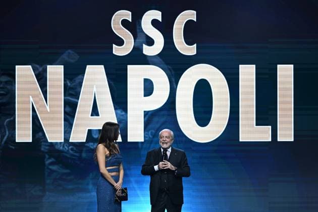 Db Milano 04 12 2023 - Gran Gala del Calcio Aic 2023 foto Daniele Buffa Image nella foto: Aurelio De Laurentiis-Federico Masolin 