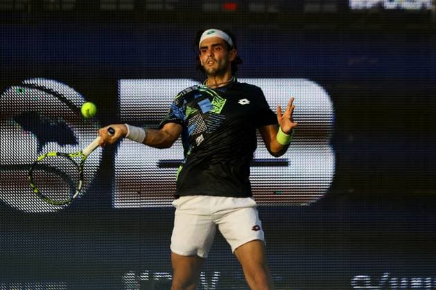 December 5, 2023, Puerto Cabello, Carabobo, Venezuela: December 05, 2023. Juan Bautista Torres, from Argentina, participates in the Dracula Open international tennis tournament in the city of Puerto Cabello, Venezuela. Photo: Puerto Cabello Venezuela - ZUMAhe3_ 0372153019st Copyright: xJuanxCarlosxHernandezx