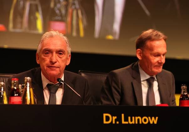Football, Borussia Dortmund, Power struggle for Hans-Joachim Watzke and President Dr Reinhold Lunow