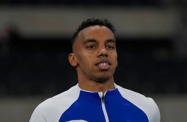 Germany, Berlin, 06.12.2023, Olympic Stadium, Hertha BSC Berlin vs Hamburger SV - DFB Pokal Achtelfinale, Bilal Hussein (Hertha Berlin) looks on Berlin Olympic Stadium Berlin Germany *** Germany, Berlin, 06 12 2023, Olympic Stadium, Hertha BSC Berlin vs Hamburger SV DFB Pokal Round of 16, Bilal Hussein Hertha Berlin looks on Berlin Olympic Stadium Berlin Germany eu-images-659