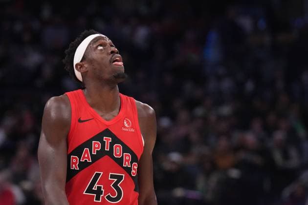 December 6, 2023, Toronto, ON, CAN: Toronto Raptors forward Pascal Siakam reacts during his team s loss to the Miami Heat in NBA, Basketball Herren, USA basketball action in Toronto on Wednesday, December 6, 2023. NBA 2023: Heat 112:103 Raptors  - ZUMAc35_ 20231206_zaf_c35_121 Copyright: xChrisxYoungx