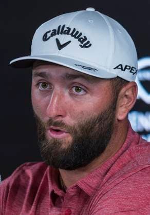 December 8, 2023, Pacific Palisades, California, USA: Jon Rahm joins LIV Golf. FILE PHOTO: Jon Rahm is interviewed after winning the Final Round of the Genesis Invitational Golf Tournament on Sunday February 19, 2023 at the Riviera Country Club in Pacific Palisades, California. JAVIER ROJAS PI Pacific Palisades USA - ZUMAp124 20231208_zaa_p124_006 Copyright: xJavierxRojasx
