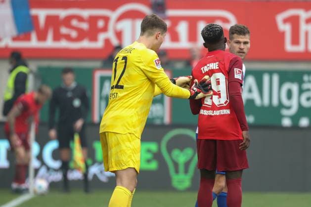 09 12 2023, xusrbx, Soccer 2 Bundesliga, 1 FC Kaiserslautern Hertha BSC Berlin emspor, v l Tjark Ernst Herta BSC, 12 , Richmond Tachie 1 FC Kaiserslautern, 29 , DFL DFB REGULATIONS PROHIBIT ANY USE OF PHOTOGRAPHS as IMAGE SEQUENCES and or QUASI VIDEO Kaiserslautern