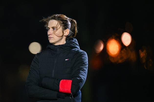 CLUB YLA VS RSC ANDERLECHT Head Coach Heleen Jaques of Club YLA pictured during a female soccer game between Club Brugge Dames YLA and RSC Anderlecht on the 11 th matchday of the 2023 - 2024 season of the Belgian Lotto Womens Super League , on Saturday 9 December 2023 in Knokke , BELGIUM . PHOTO SPORTPIX Stijn Audooren Knokke Stadion Graaf Leopold Lippens Terrein 1 West-Vlaanderen BELGIUM  Copyright: xSportpix.bex xStijnxAudoorenxStijnxAudoorenx