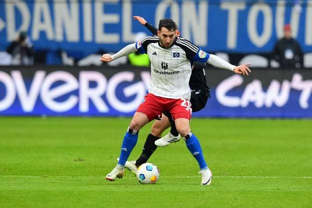 Soccer I Men I 2 Bundesliga l Hamburger SV SC Paderborn 07 I 16 Matchday I Season 2023 2024 I HSV I 09 12 2023 I v v Oeztunali Levin HSV , Klaas Sebastian SCPaderborn07 , Sportplatz Volksparkstadion, Stellingen Hamburg Germany