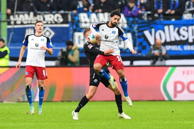 Soccer I Men I 2 Bundesliga l Hamburger SV SC Paderborn 07 I 16 Matchday I Season 2023 2024 I HSV I 09 12 2023 I v v Pherai Immanuel HSV , Klaas Sebastian SCPaderborn07 , Sportplatz Volksparkstadion, Stellingen Hamburg Germany
