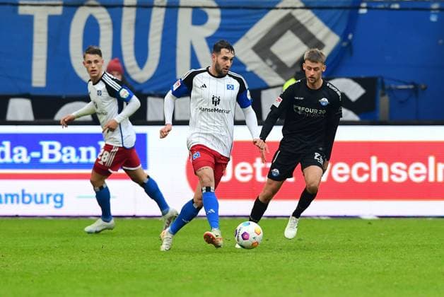 Soccer I Men I 2 Bundesliga l Hamburger SV SC Paderborn 07 I 16 Matchday I Season 2023 2024 I HSV I 09 12 2023 I v l Oeztunali Levin HSV , Klaas Sebastian SCPaderborn07 , Sportplatz Volksparkstadion, Stellingen Hamburg Germany