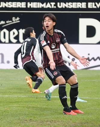 10 12 2023 Soccer season 2023 2024 2 Soccer Bundesliga 16 Matchday SV Elversberg 1 FC Nürnberg FCN Club Sportfoto Zink DaMa xdaxmax DFL regulations prohibit any use of photographs as image sequences and or quasi video only for editorial use Daichi Hayashi 9, 1 FC Nürnberg FCN disappointed disappointment