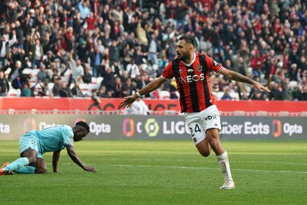 Joie - GaÃ«tan Laborde (OGC Nice) FOOTBALL : OGC Nice vs Stade de Reims - Ligue 1 Uber Eats - Nice - 10 12 2023 NorbertScanella Panoramic 
