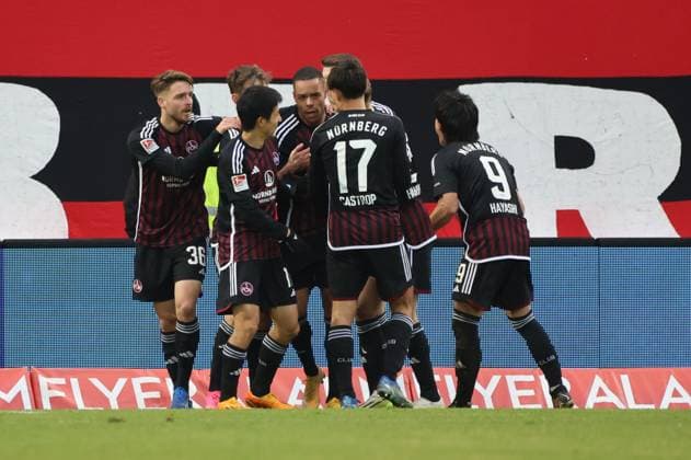 10 12 2023, Football, Men, 2 Bundesliga, Season 2023 2024, SV 07 Elversberg 1 FC Nürnberg, Goal celebration to 0 1, Goalscorer Daichi Hayashi 1 FC Nürnberg Elversberg Ursapharm Arena an der Kaiserlinde Saarland Germany EN
