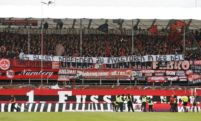 10 12 2023 Soccer season 2023 2024 2 Soccer Bundesliga 16 Matchday SV Elversberg 1 FC Nürnberg FCN Club Sportfoto Zink DaMa xdaxmax DFL regulations prohibit any use of photographs as image sequences and or quasi video only for editorial use Banner banner of Clubfan Clubfans FCN Fans Fans It remains No to investors in the DFL