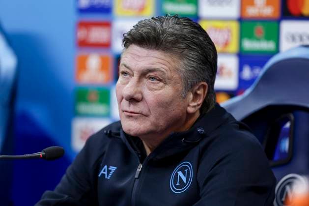 Italy: press conference, PK, Pressekonferenz SSC Napoli SSC Napoli s italian coach Walter Mazzarri during the SSC Napoli press conference the day before the Champions League football match against Braga at the Konami center in Castel Volturno on 11 December, 2023 ABPH3676 Copyright: xAntonioxBalascox
