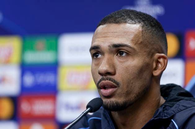 Italy: press conference, PK, Pressekonferenz SSC Napoli SSC Napoli s Brazilian defender Juan Jesus during the SSC Napoli press conference the day before the Champions League football match against Braga at the Konami center in Castel Volturno on 11 December, 2023 ABPH3708 Copyright: xAntonioxBalascox