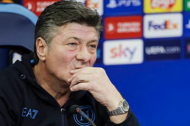 Italy: press conference, PK, Pressekonferenz SSC Napoli SSC Napoli s italian coach Walter Mazzarri during the SSC Napoli press conference the day before the Champions League football match against Braga at the Konami center in Castel Volturno on 11 December, 2023 ABPH3976 Copyright: xAntonioxBalascox
