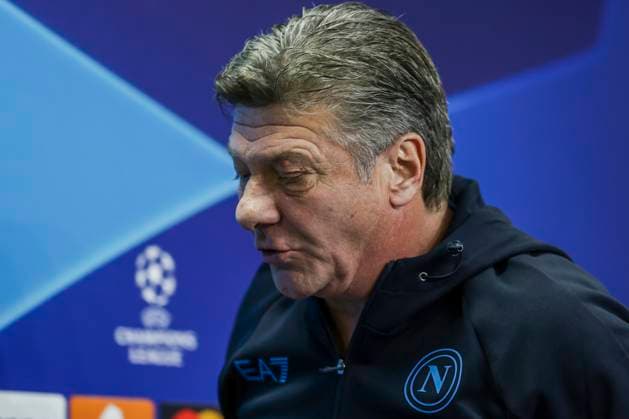 Italy: press conference, PK, Pressekonferenz SSC Napoli SSC Napoli s italian coach Walter Mazzarri during the SSC Napoli press conference the day before the Champions League football match against Braga at the Konami center in Castel Volturno on 11 December, 2023 ABPH4083 Copyright: xAntonioxBalascox