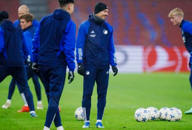 Diogo Goncalves during FC Copenhagen training on Monday 11 December 2023 FC Copenhagen meets Turkish Galatasaray in the Champions League on Tuesday Photo Liselotte Sabroe Ritzau Scanpix , Copenhagen Denmark  Copyright: Ritzau Scanpix LiselottexSabroex COP15259 spdk20231211-154715-L