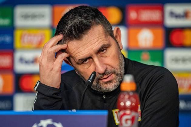 UEFA Champions League press conference and training 1 FC Union Berlin Berlin, 11 12 2023 Nenad Bjelica Coach 1 FC Union Berlin UEFA Champions League press conference and training 1 FC Union Berlin before the match 1 FC Union Berlin vs Real Madrid, Olympiastadion, Berlin, 11 12 2023 Copyright: xBEAUTIFULxSPORTS LucianoxLimax