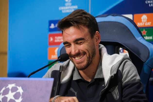press conference, PK, Pressekonferenz Braga CL Braga™s Portuguese midfielder Andre Horta and Braga™s Portuguese coach Artur Jorge During press conference Braga before UEFA Champions League match against SSC Napoli at the Diego Armando Maradona stadium December 11, 2023, in Naples, Italy. DSCF3784 Copyright: xAntonioxBalascox
