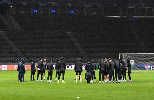 Football, Men, Season 2023 2024, UEFA Champions League Group C, Matchday 6 , 1 FC Union Berlin Real Madrid, Press conference training of Real Madrid in the Olympic Stadium the day before the match, in the picture overview, 11 12 2023, Copyright: xMatthiasxKochx