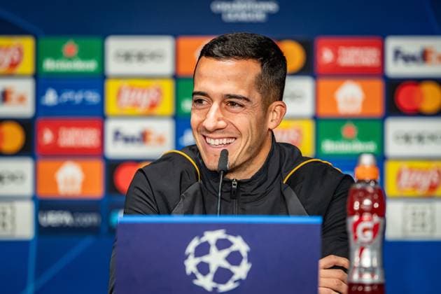 UEFA Champions League press conference and training Real Madrid Berlin, 11 12 2023 Lucas Vazquez Real Madrid, 17 UEFA Champions League press conference and training Real Madrid before the match 1 FC Union Berlin vs Real Madrid, Olympiastadion, Berlin, 11 12 2023 Copyright: xBEAUTIFULxSPORTS LucianoxLimax