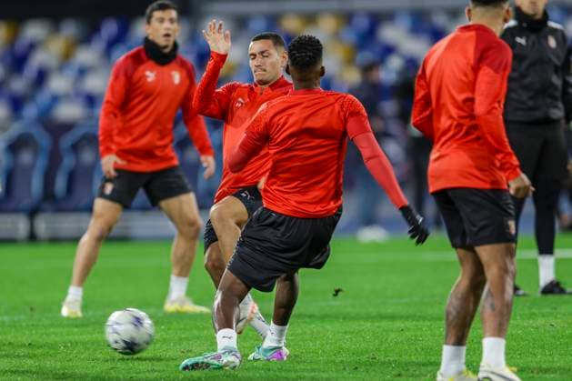 traning SC Braga Braga™s Portuguese midfielder Rony Lopes during the SC Braga training the day before the Champions League football match against SSC Napoli at the Diego Armando Maradona stadium on 11 December, 2023 ABPH4559 Copyright: xAntonioxBalascox
