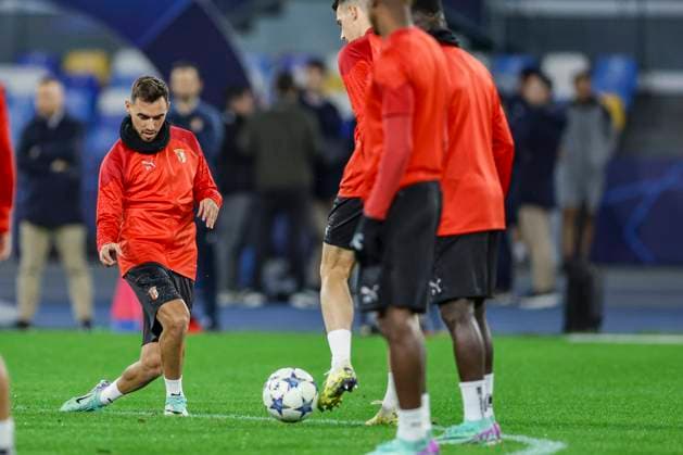 traning SC Braga Braga™s Portuguese midfielder Ricardo Horta during the SC Braga training the day before the Champions League football match against SSC Napoli at the Diego Armando Maradona stadium on 11 December, 2023 ABPH4625 Copyright: xAntonioxBalascox