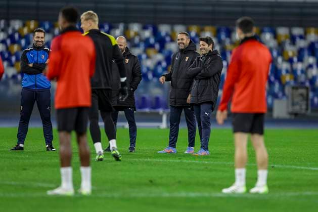 traning SC Braga Braga™s Portuguese coach Artur Jorge during the SC Braga training the day before the Champions League football match against SSC Napoli at the Diego Armando Maradona stadium on 11 December, 2023 ABPH4725 Copyright: xAntonioxBalascox