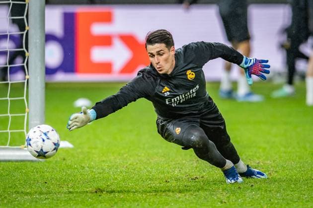 UEFA Champions League press conference and training Real Madrid Berlin, 11 12 2023 Kepa Real Madrid, 25 UEFA Champions League press conference and training Real Madrid before the match 1 FC Union Berlin vs Real Madrid, Olympiastadion, Berlin, 11 12 2023 Copyright: xBEAUTIFULxSPORTS LucianoxLimax