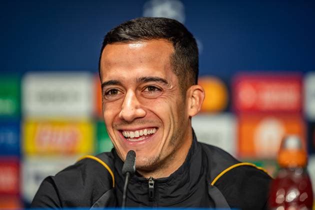 UEFA Champions League press conference and training Real Madrid Berlin, 11 12 2023 Lucas Vazquez Real Madrid, 17 UEFA Champions League press conference and training Real Madrid before the match 1 FC Union Berlin vs Real Madrid, Olympiastadion, Berlin, 11 12 2023 Copyright: xBEAUTIFULxSPORTS LucianoxLimax